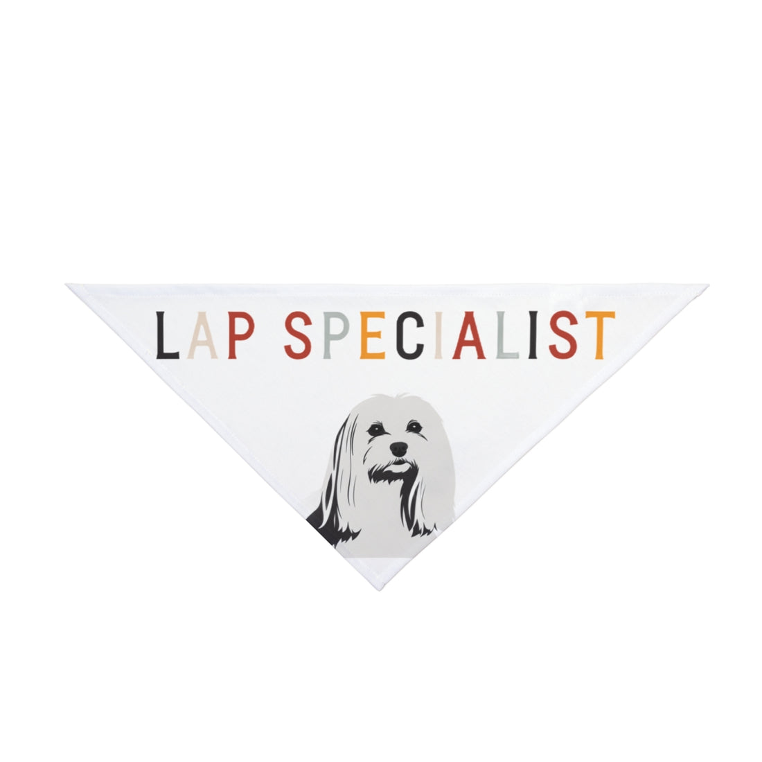 20" × 10" — Front | Maltese Lap Specialist Bandana