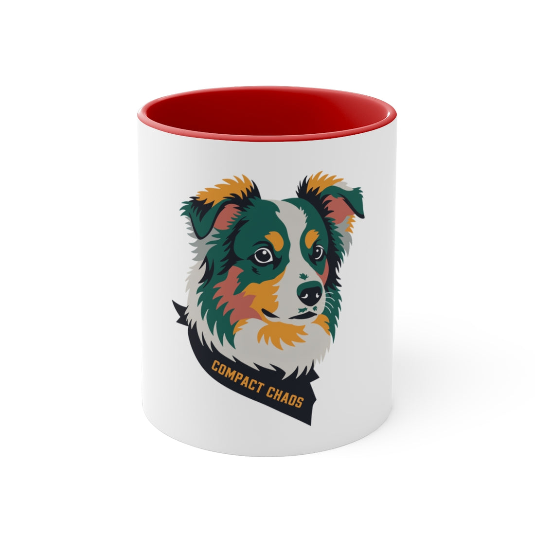 Red — Front | Mini Aussie Compact Chaos Accent Mug