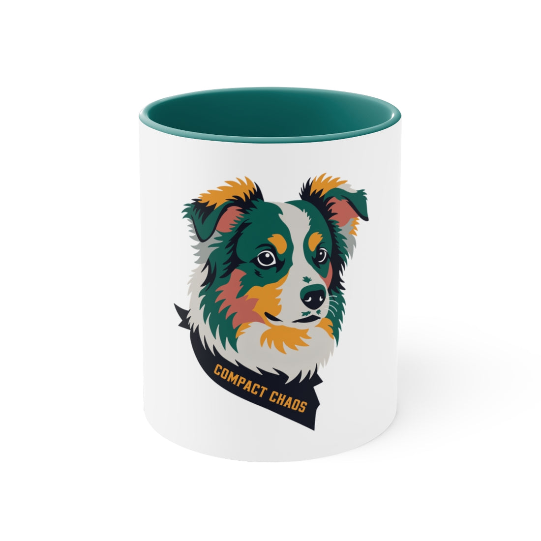 Green — Front | Mini Aussie Compact Chaos Accent Mug