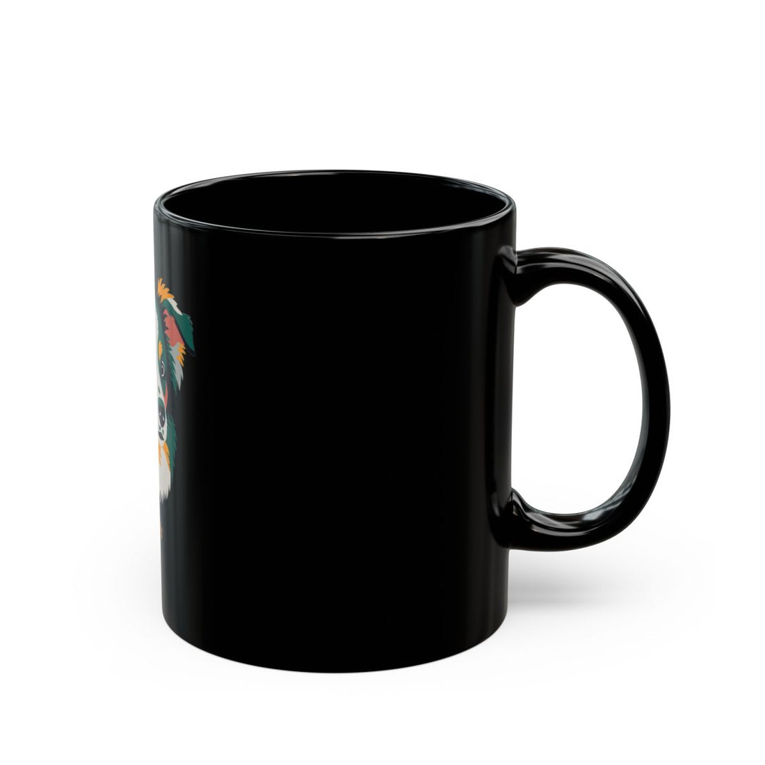 11oz — Right side | Mini Aussie Compact Chaos Black Mug