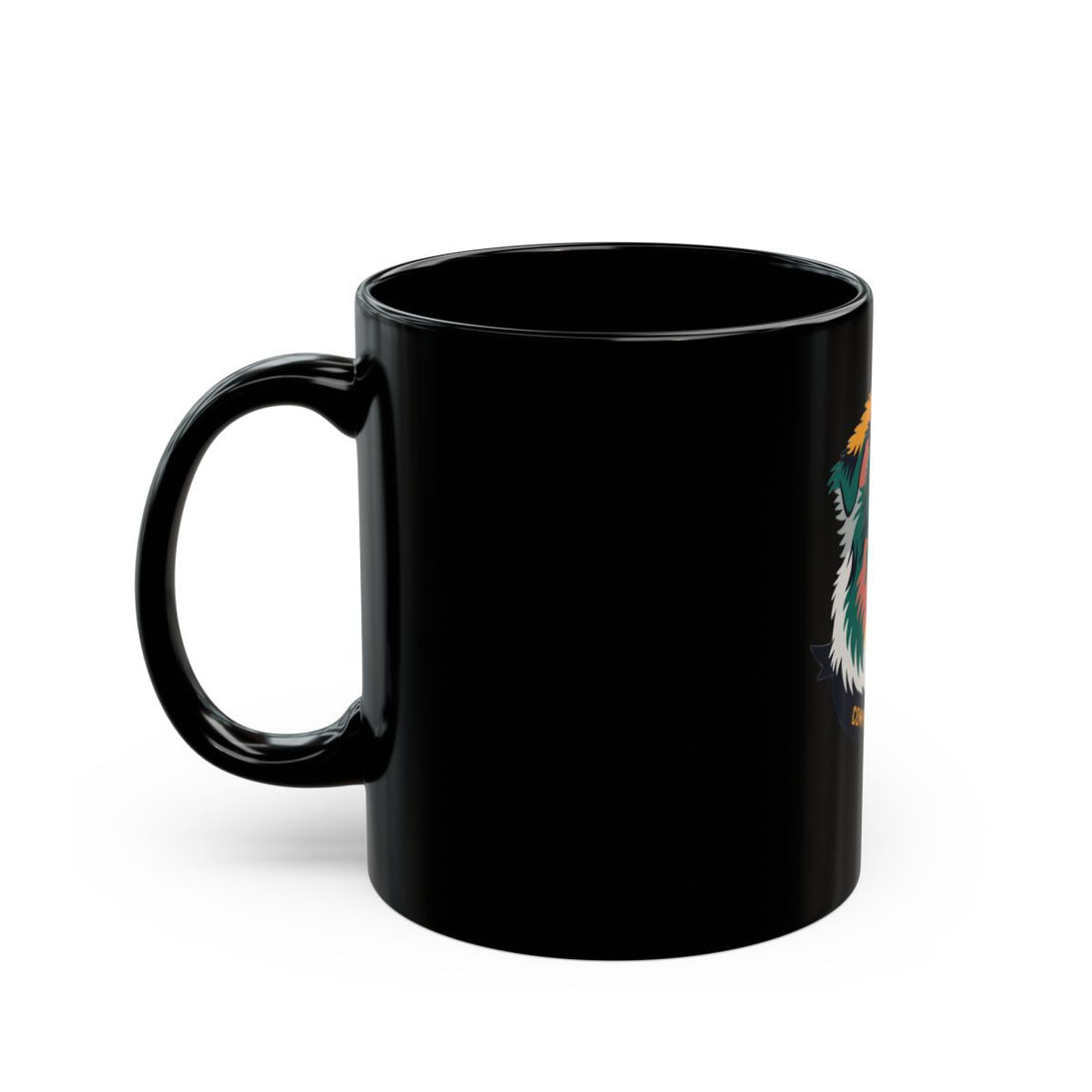 11oz — Left side | Mini Aussie Compact Chaos Black Mug