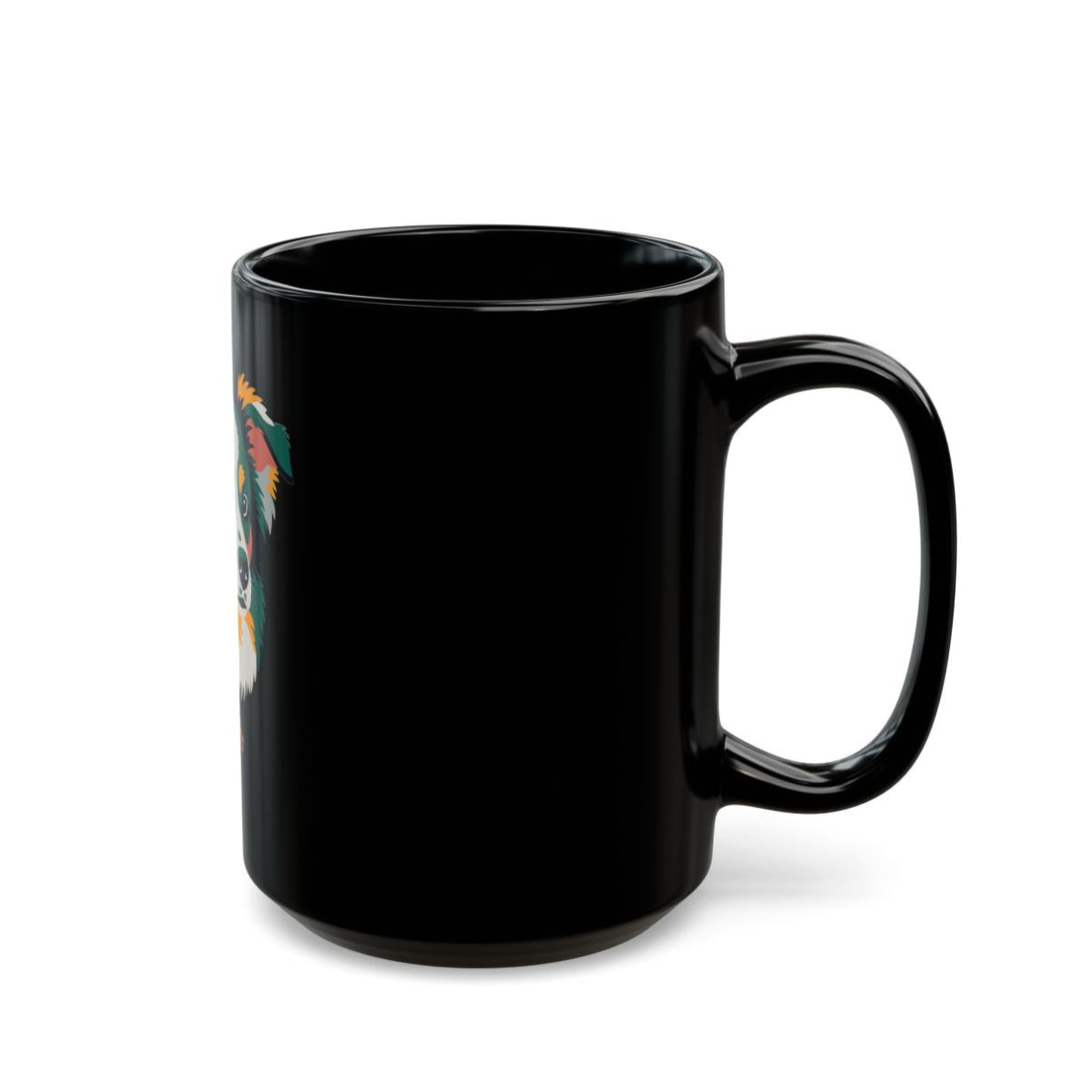 15oz — Right side | Mini Aussie Compact Chaos Black Mug
