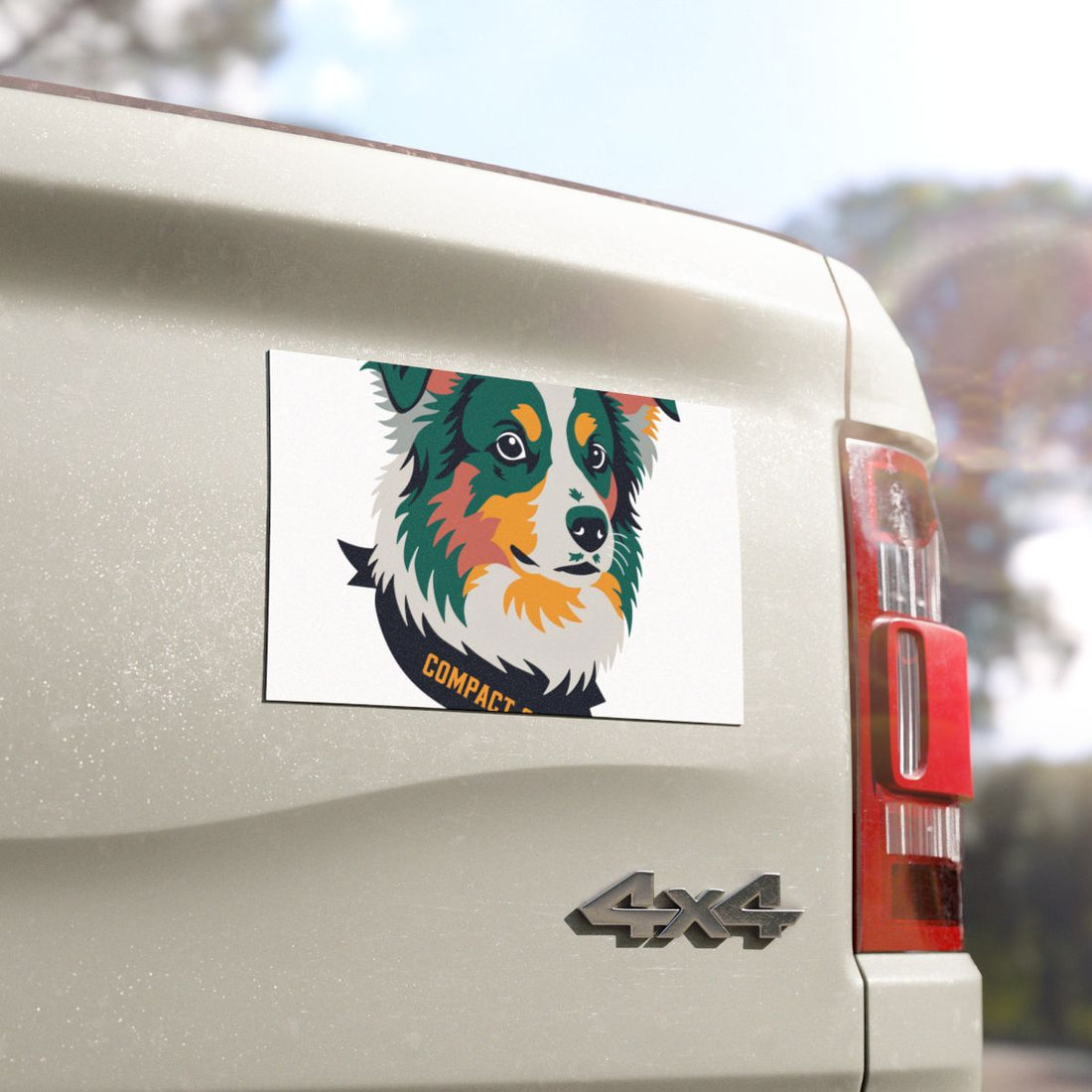 7.5'' × 4.5'' — Detail | Mini Aussie Compact Chaos Car Magnet