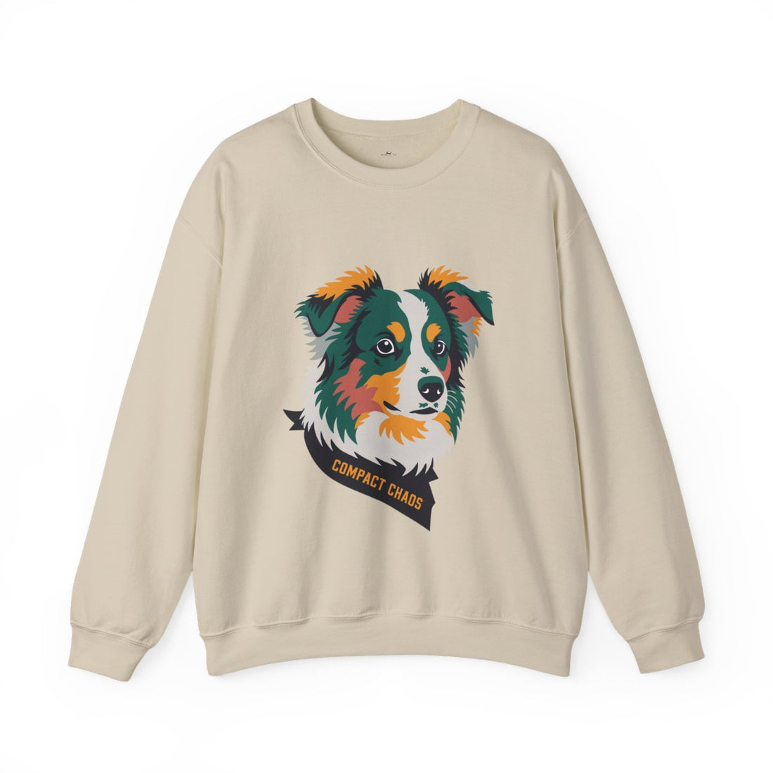 Sand — Front | Mini Aussie "Compact Chaos" Crewneck