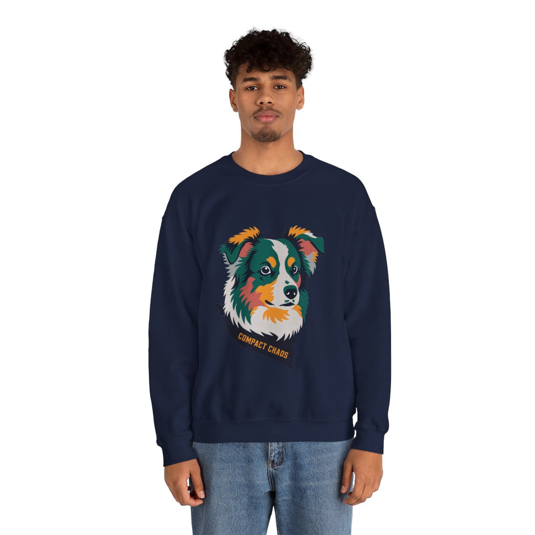 Navy — Lifestyle | Mini Aussie "Compact Chaos" Crewneck