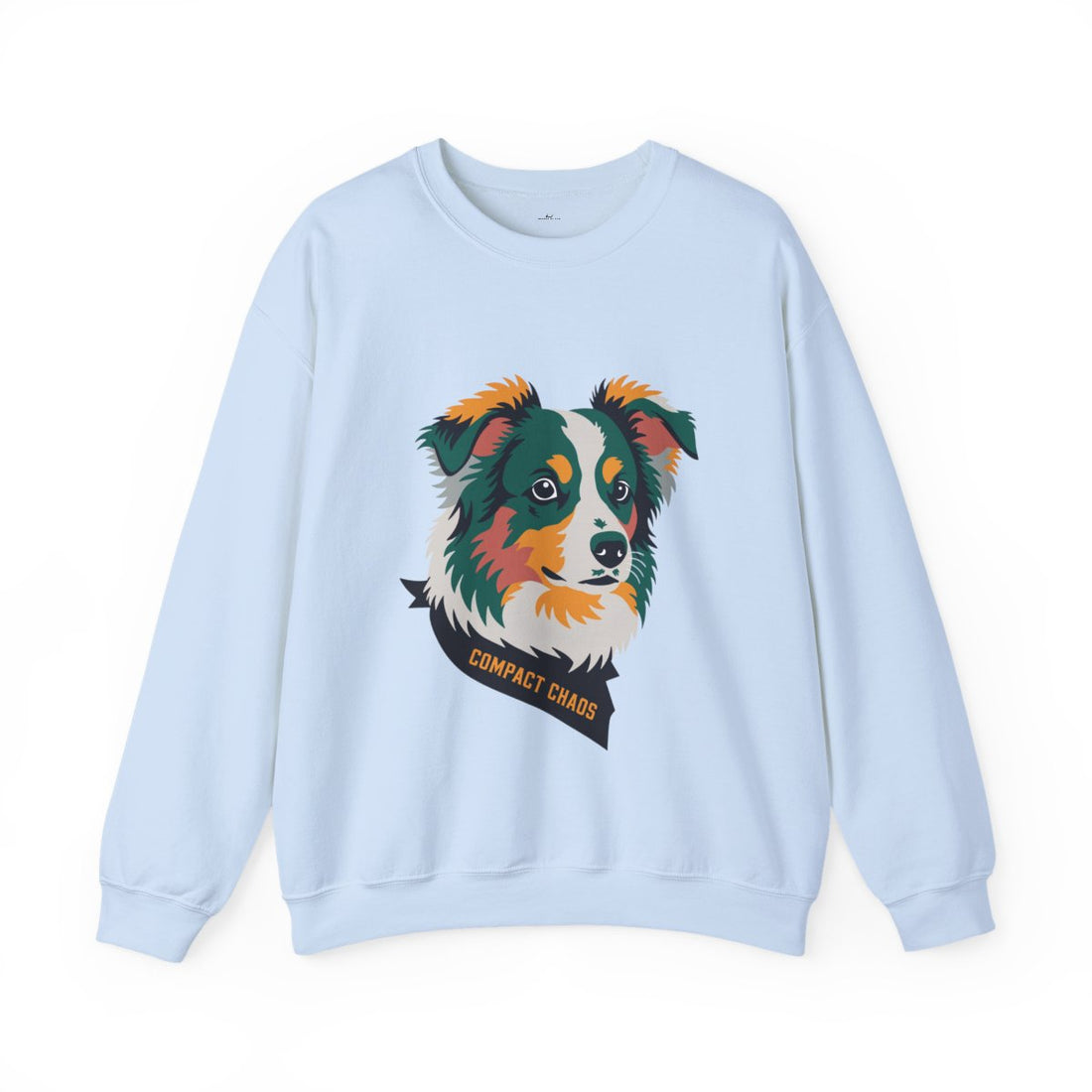 Light Blue — Front | Mini Aussie "Compact Chaos" Crewneck