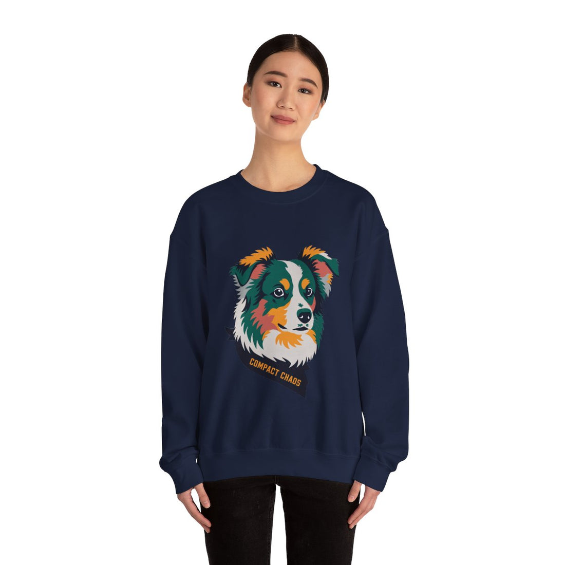 Navy — Lifestyle | Mini Aussie "Compact Chaos" Crewneck