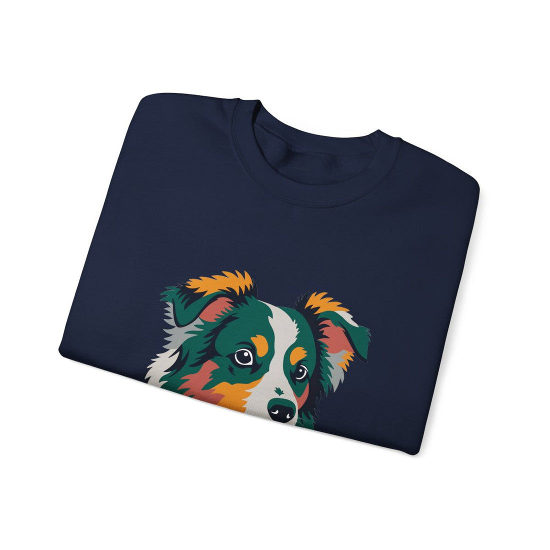 Navy — Folded | Mini Aussie "Compact Chaos" Crewneck