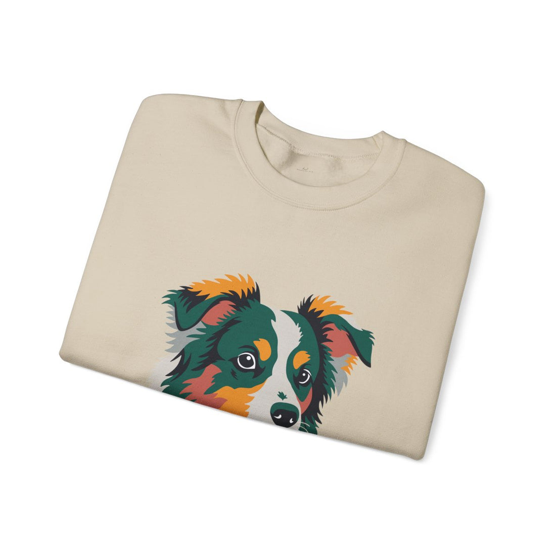 Sand — Folded | Mini Aussie "Compact Chaos" Crewneck