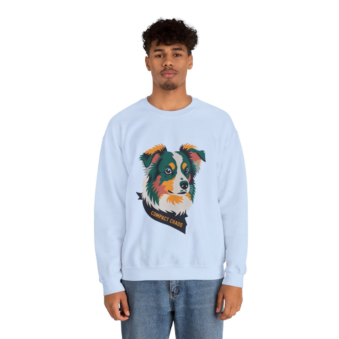 Light Blue — Lifestyle | Mini Aussie "Compact Chaos" Crewneck