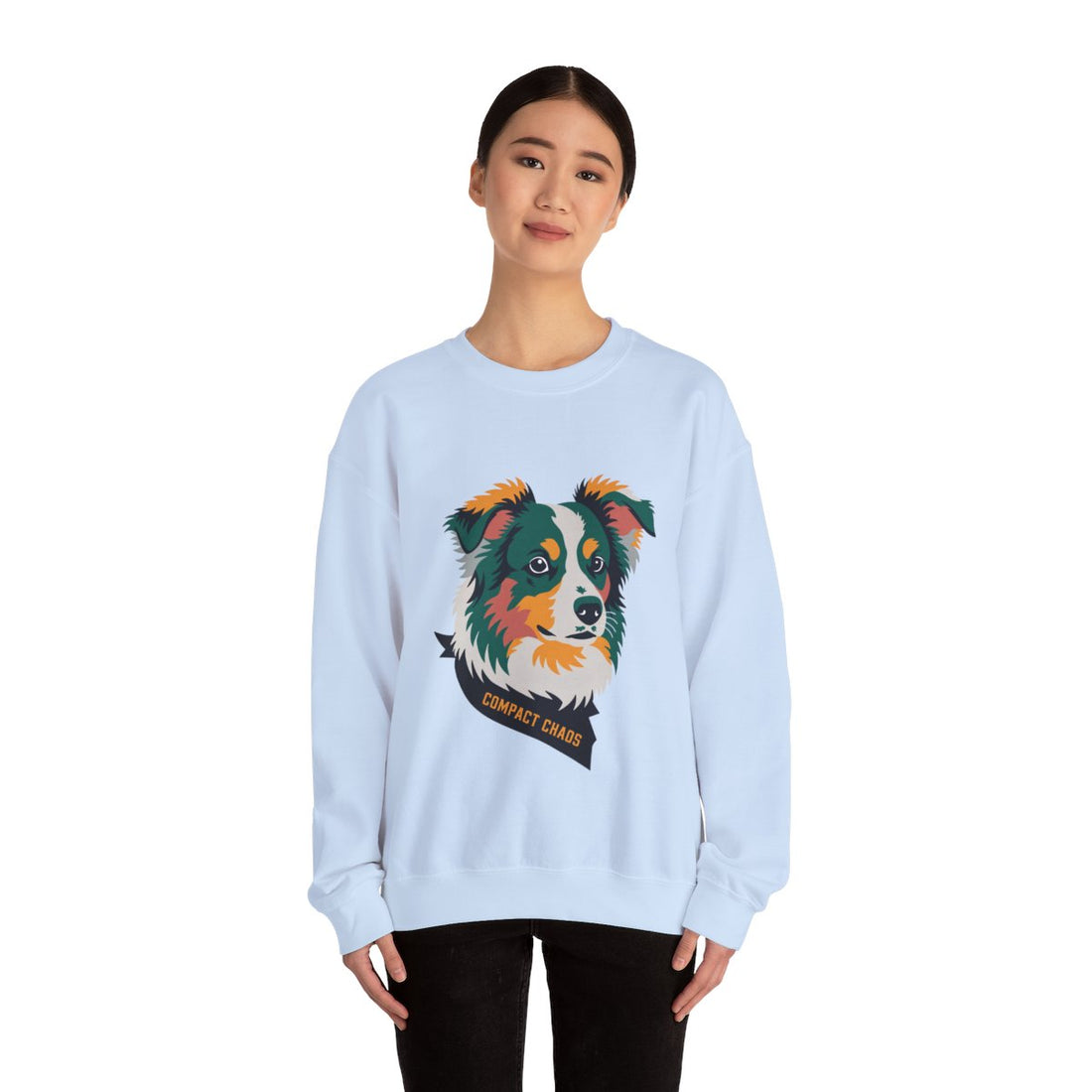 Light Blue — Lifestyle | Mini Aussie "Compact Chaos" Crewneck