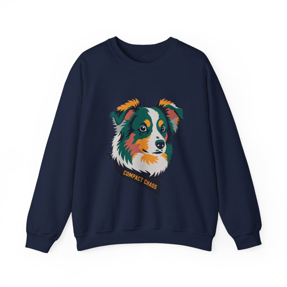Navy — Front | Mini Aussie "Compact Chaos" Crewneck
