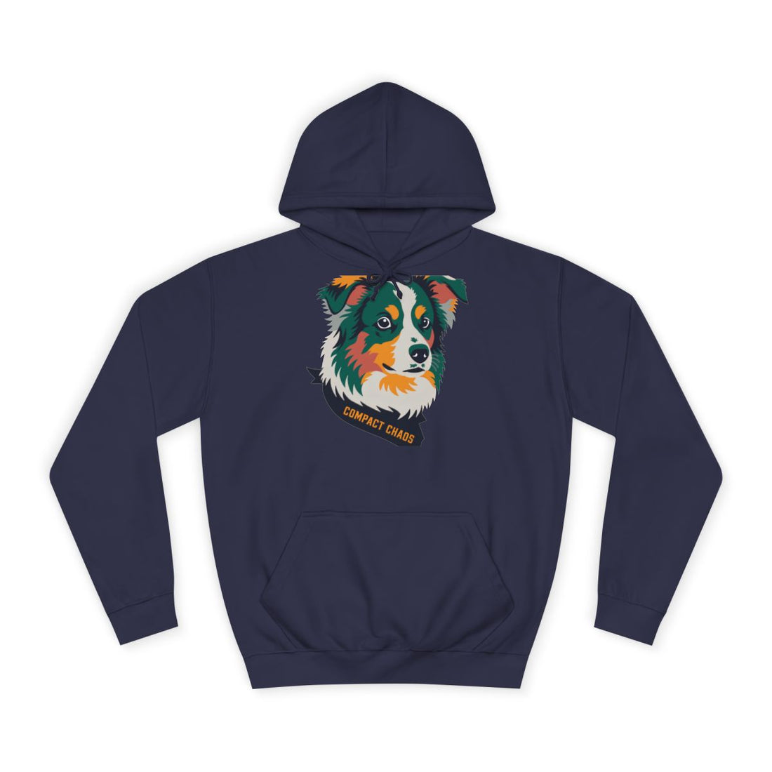 Oxford Navy — Front | Mini Aussie "Compact Chaos" Hoodie