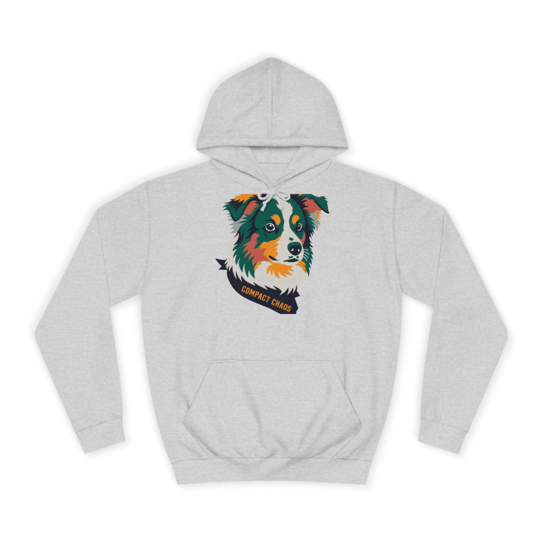 Heather Grey — Front | Mini Aussie "Compact Chaos" Hoodie