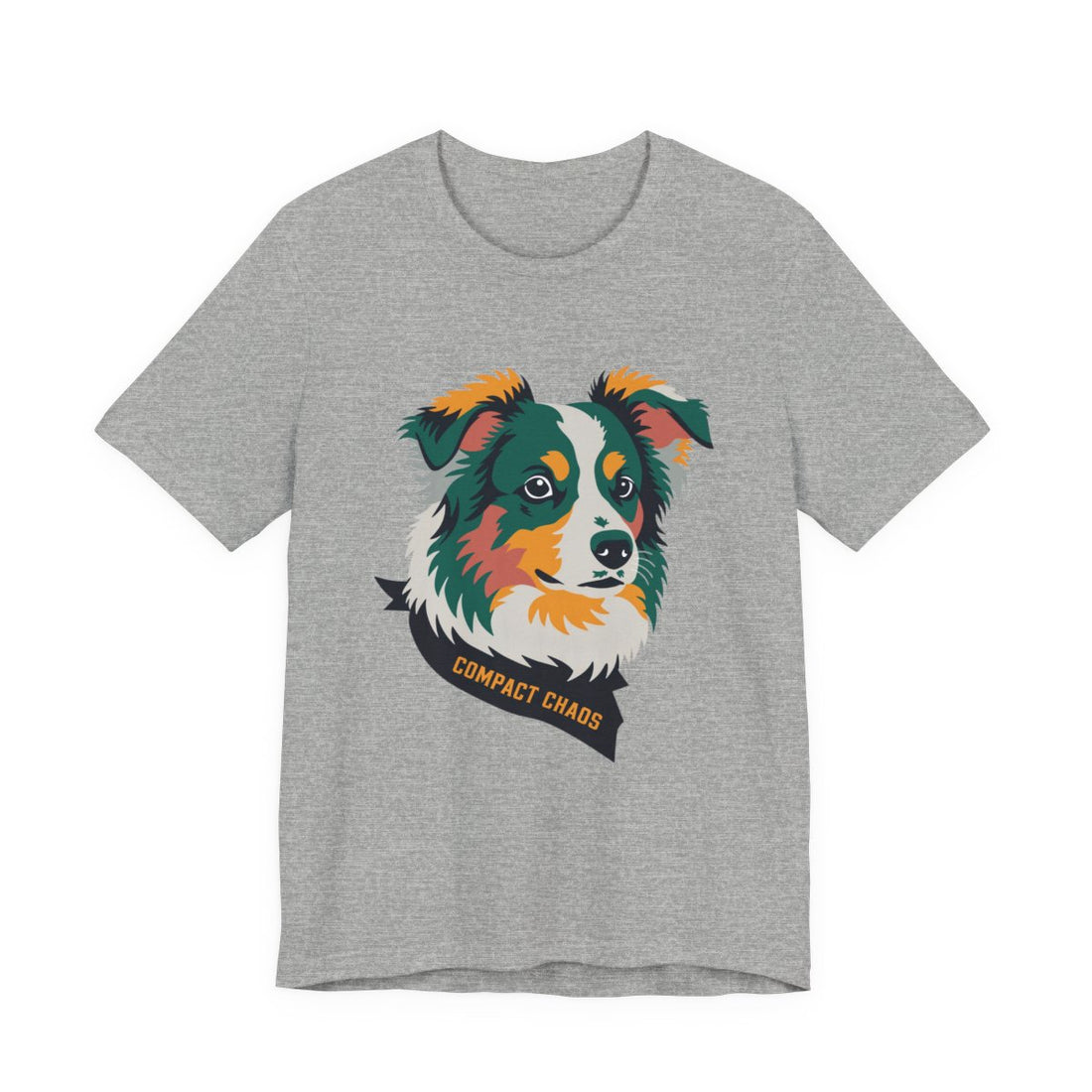 Athletic Heather — Front | Mini Aussie "Compact Chaos" Men's Tee