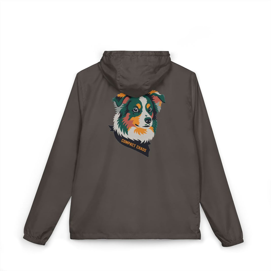 Graphite — Back | Mini Aussie "Compact Chaos" Windbreaker