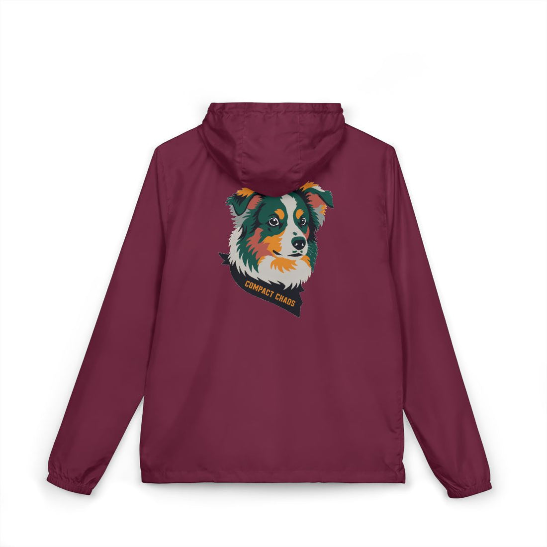 Maroon — Back | Mini Aussie "Compact Chaos" Windbreaker