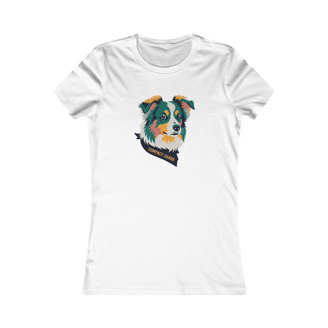 White — Front | Mini Aussie "Compact Chaos" Women's Tee