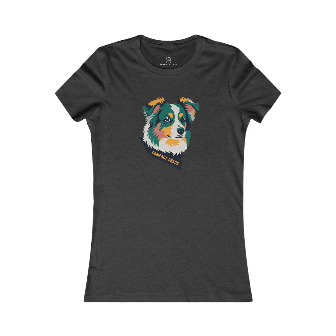 Dark Grey Heather — Front | Mini Aussie "Compact Chaos" Women's Tee