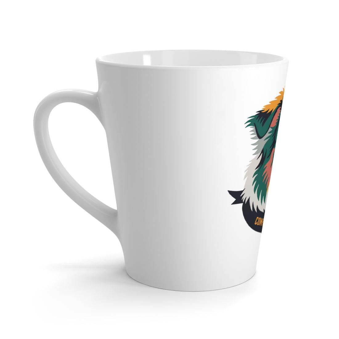 Left side | Mini Aussie Latte Mug | Compact Chaos 12 oz Ceramic