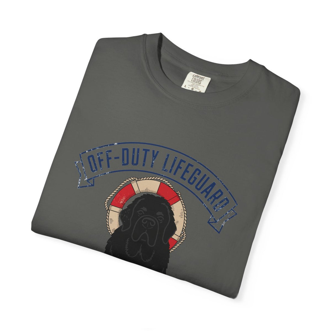 Pepper — Folded | Newfoundland 'Off-Duty Lifeguard' Garment-Dyed Tee