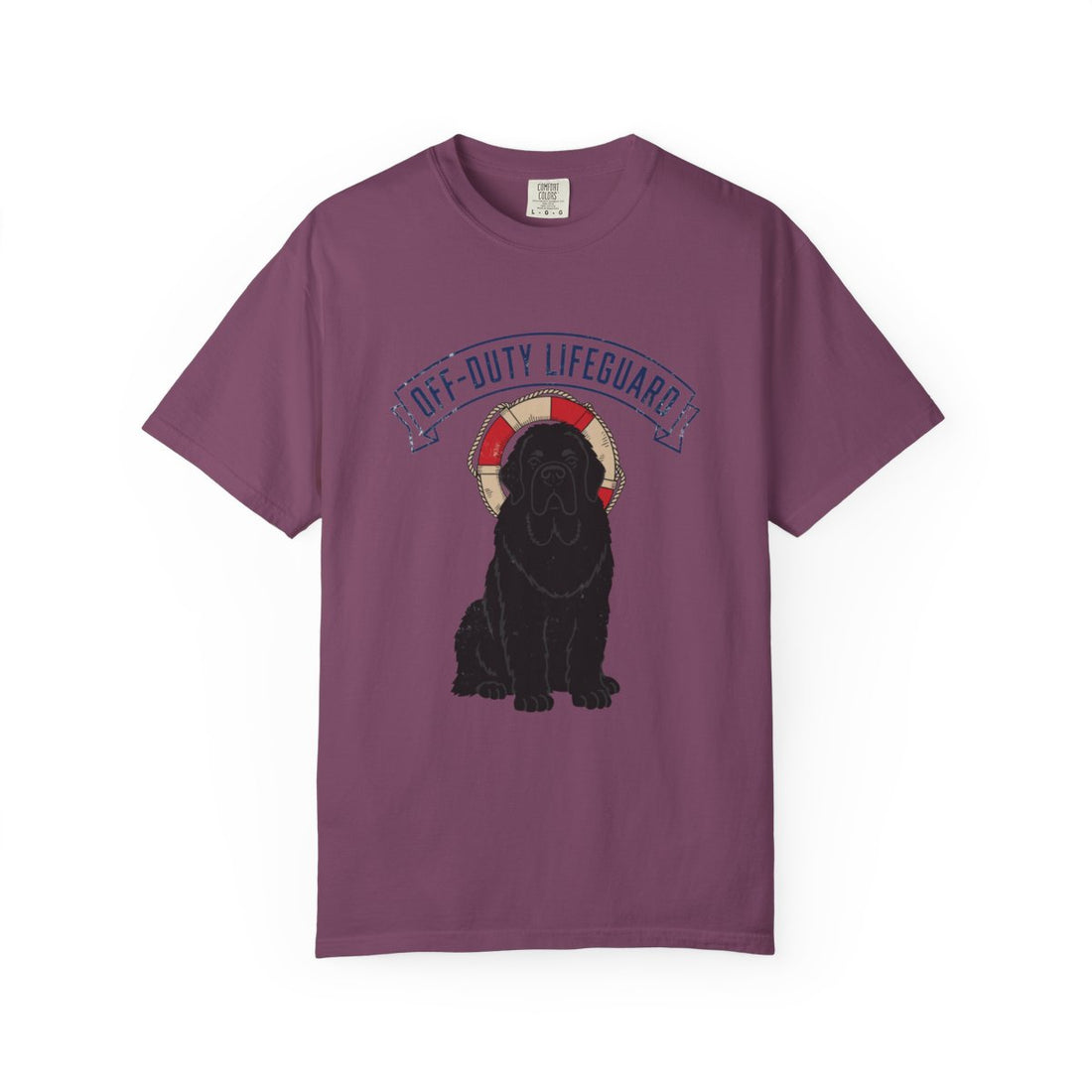 Berry — Front | Newfoundland 'Off-Duty Lifeguard' Garment-Dyed Tee