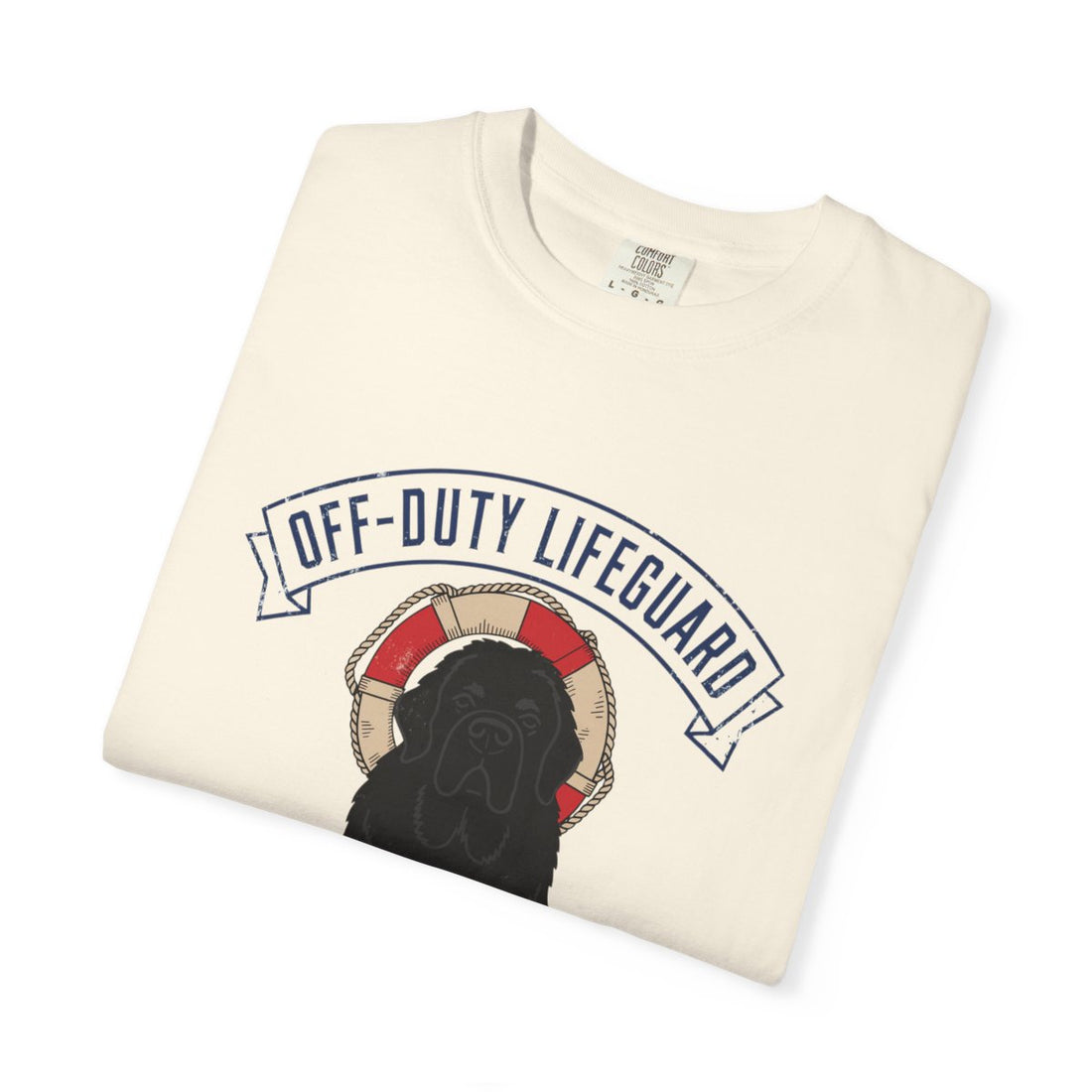 Ivory — Folded | Newfoundland 'Off-Duty Lifeguard' Garment-Dyed Tee