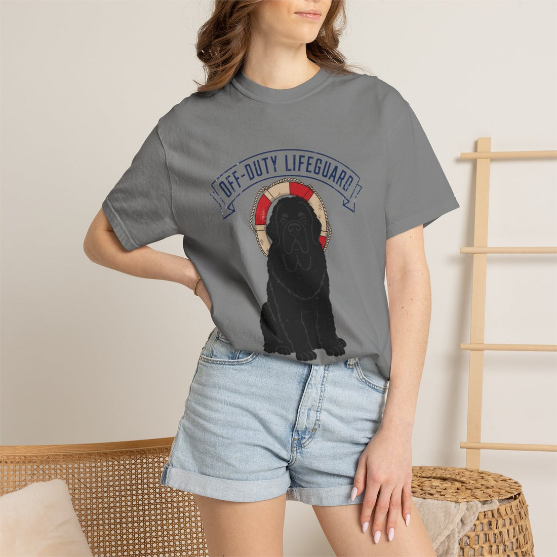 Grey — Lifestyle | Newfoundland 'Off-Duty Lifeguard' Garment-Dyed Tee