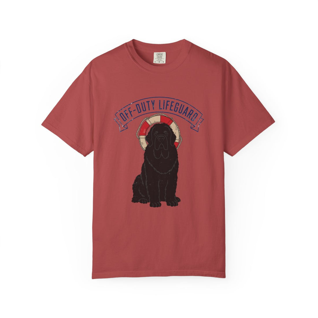 Crimson — Front | Newfoundland 'Off-Duty Lifeguard' Garment-Dyed Tee