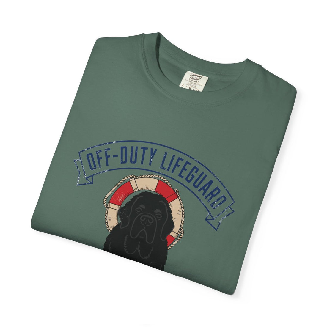 Blue Spruce — Folded | Newfoundland 'Off-Duty Lifeguard' Garment-Dyed Tee