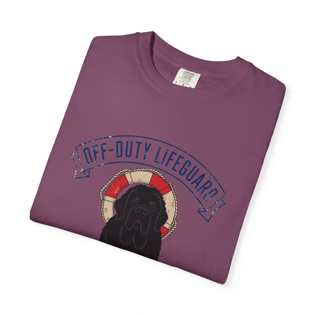 Berry — Folded | Newfoundland 'Off-Duty Lifeguard' Garment-Dyed Tee