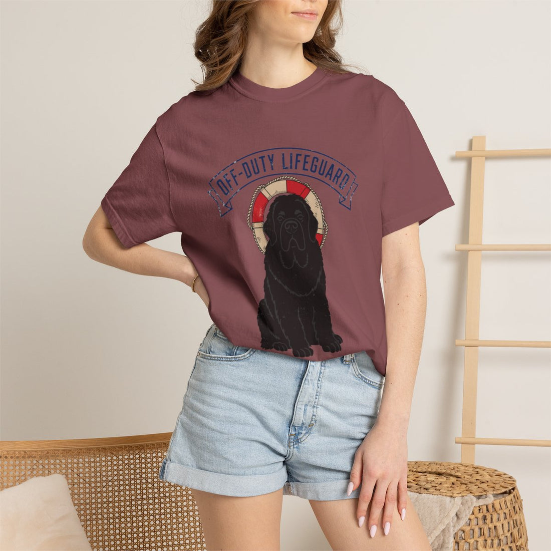 Brick — Lifestyle | Newfoundland 'Off-Duty Lifeguard' Garment-Dyed Tee