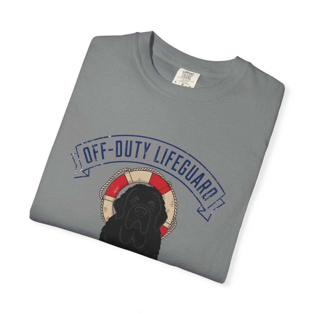 Grey — Folded | Newfoundland 'Off-Duty Lifeguard' Garment-Dyed Tee