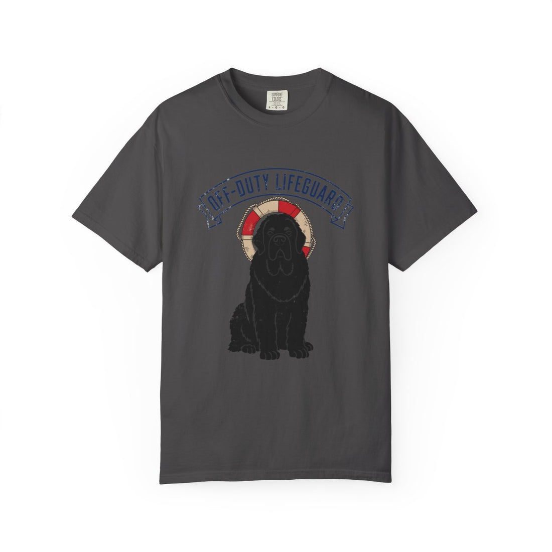 Graphite — Front | Newfoundland 'Off-Duty Lifeguard' Garment-Dyed Tee
