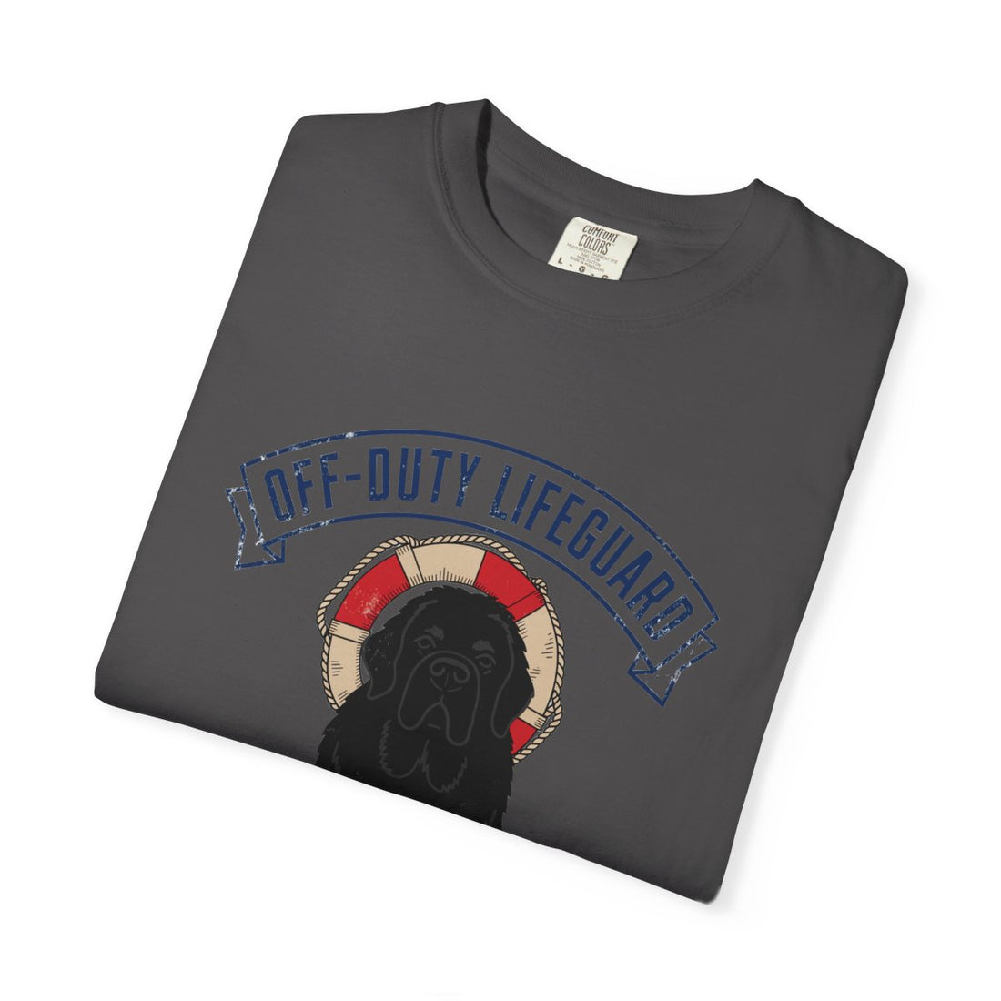 Graphite — Folded | Newfoundland 'Off-Duty Lifeguard' Garment-Dyed Tee