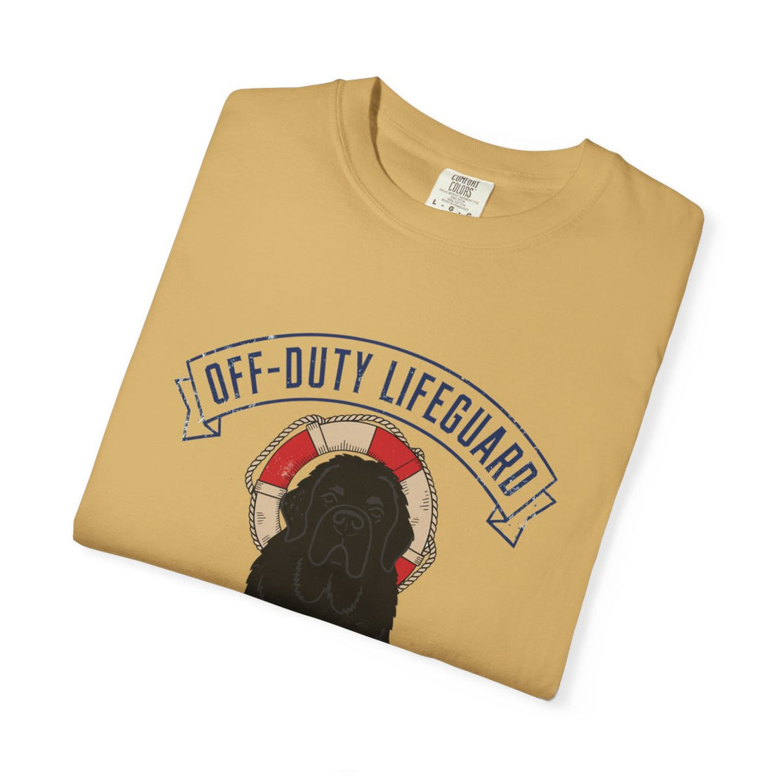 Mustard — Folded | Newfoundland 'Off-Duty Lifeguard' Garment-Dyed Tee