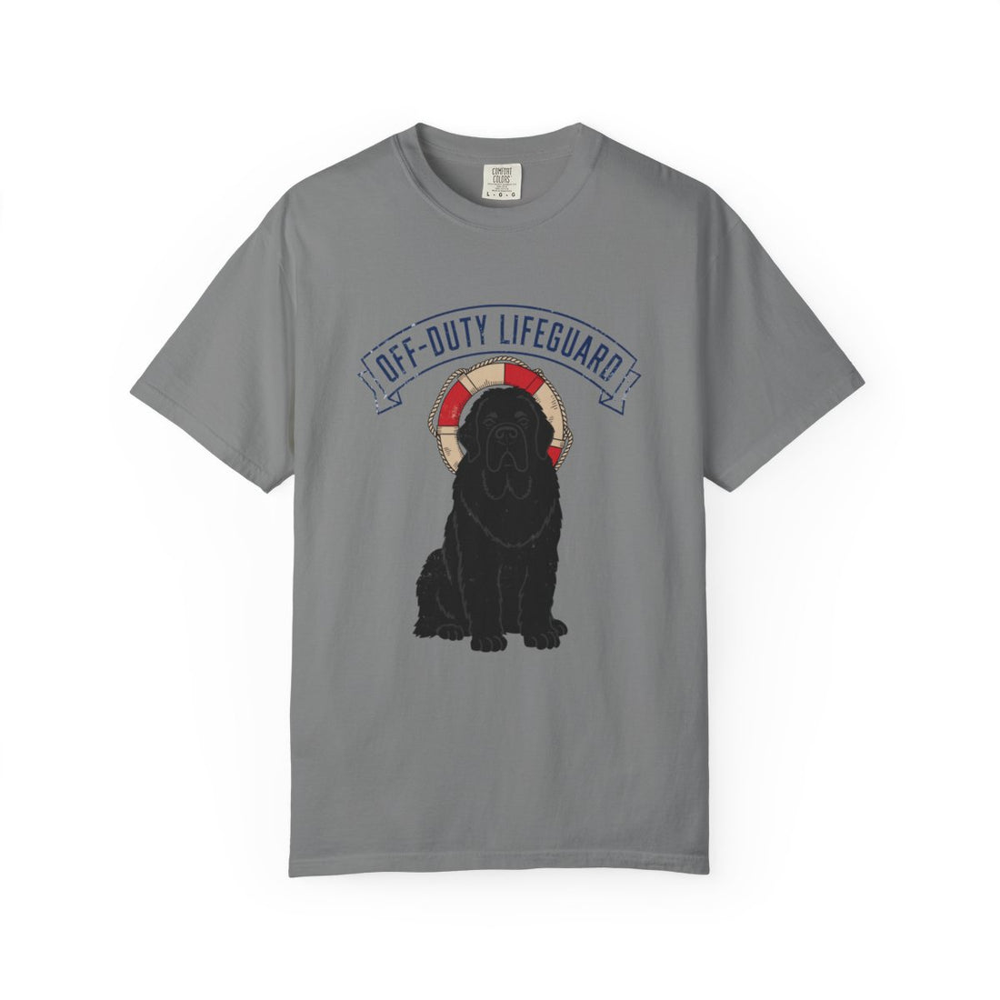 Grey — Front | Newfoundland 'Off-Duty Lifeguard' Garment-Dyed Tee