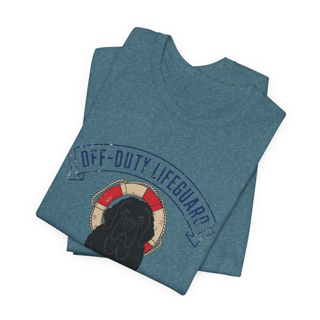 Heather Deep Teal — Folded | Newfoundland 'Off-Duty Lifeguard' Tee