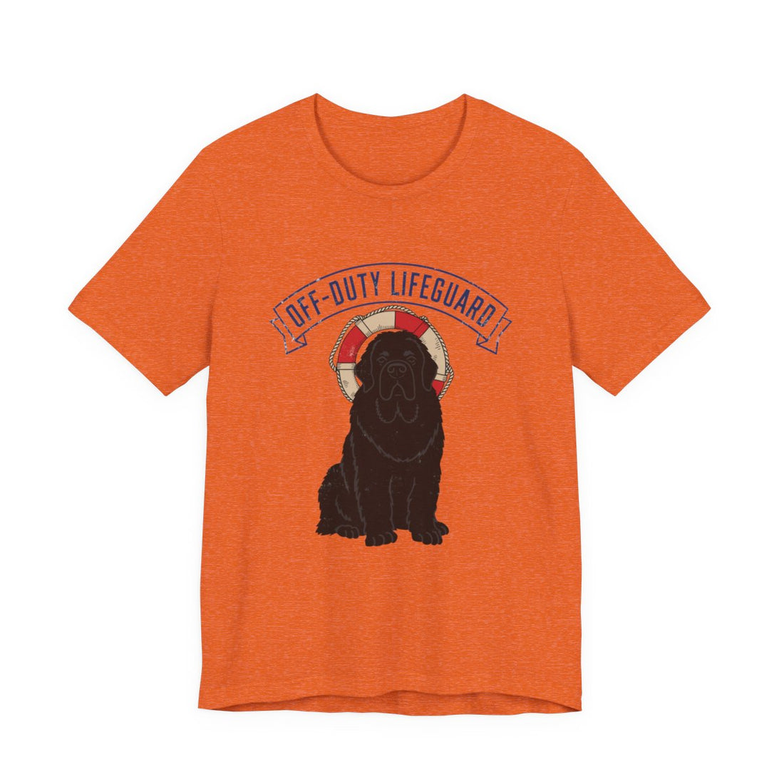 Heather Orange — Front | Newfoundland 'Off-Duty Lifeguard' Tee