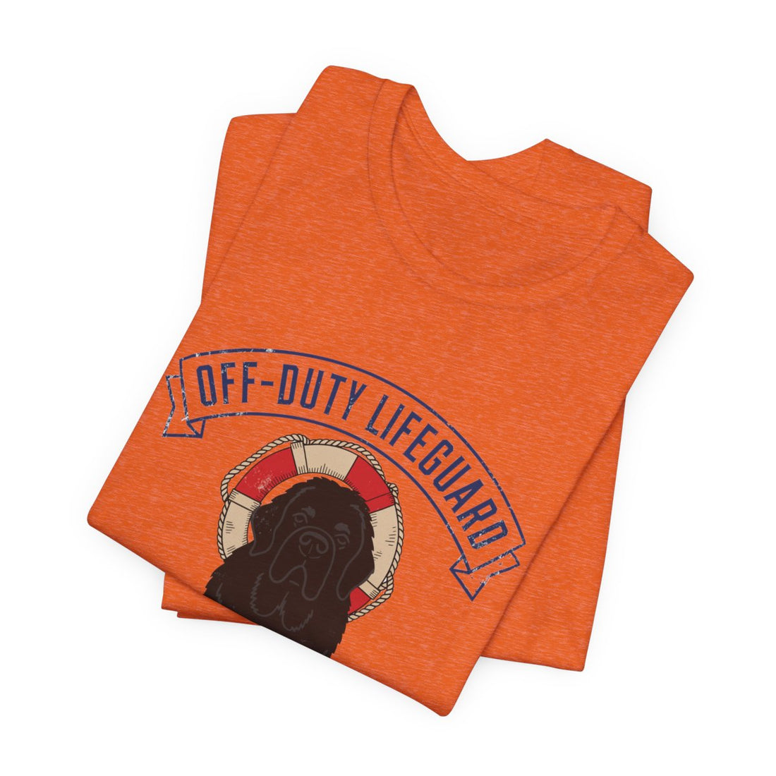 Heather Orange — Folded | Newfoundland 'Off-Duty Lifeguard' Tee