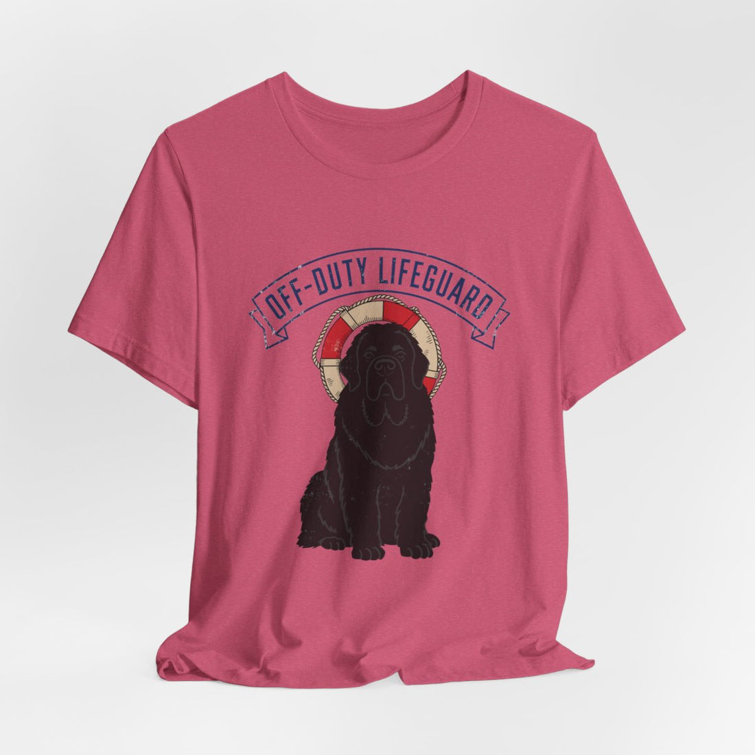 Heather Raspberry — Hanging | Newfoundland 'Off-Duty Lifeguard' Tee