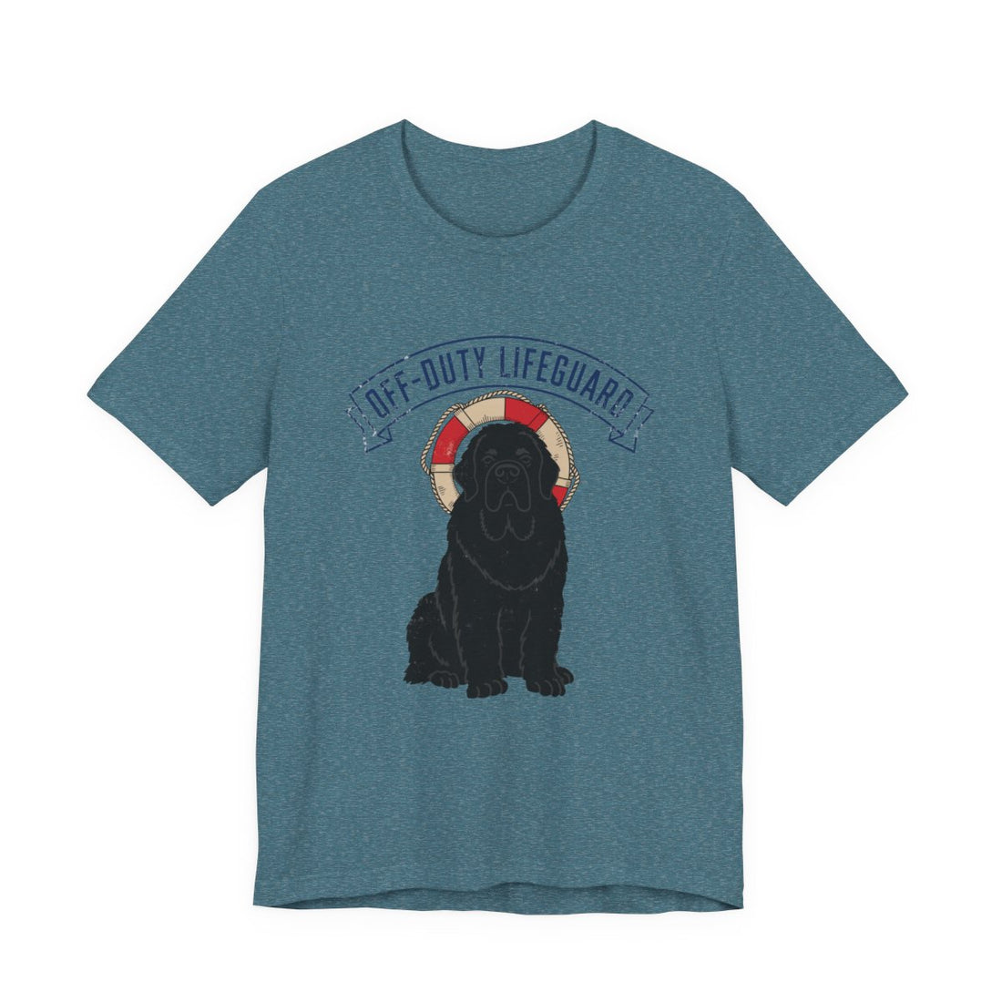 Heather Deep Teal — Front | Newfoundland 'Off-Duty Lifeguard' Tee