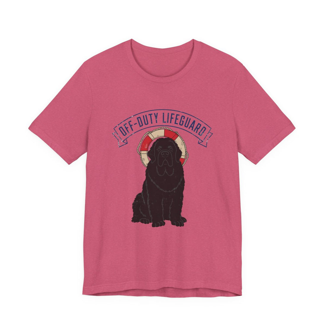 Heather Raspberry — Front | Newfoundland 'Off-Duty Lifeguard' Tee