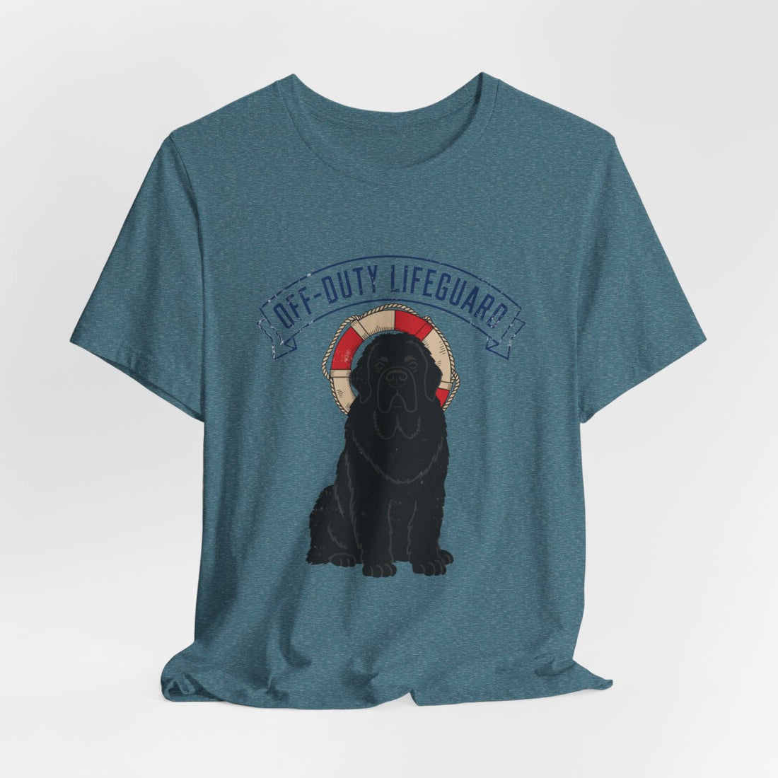 Heather Deep Teal — Hanging | Newfoundland 'Off-Duty Lifeguard' Tee