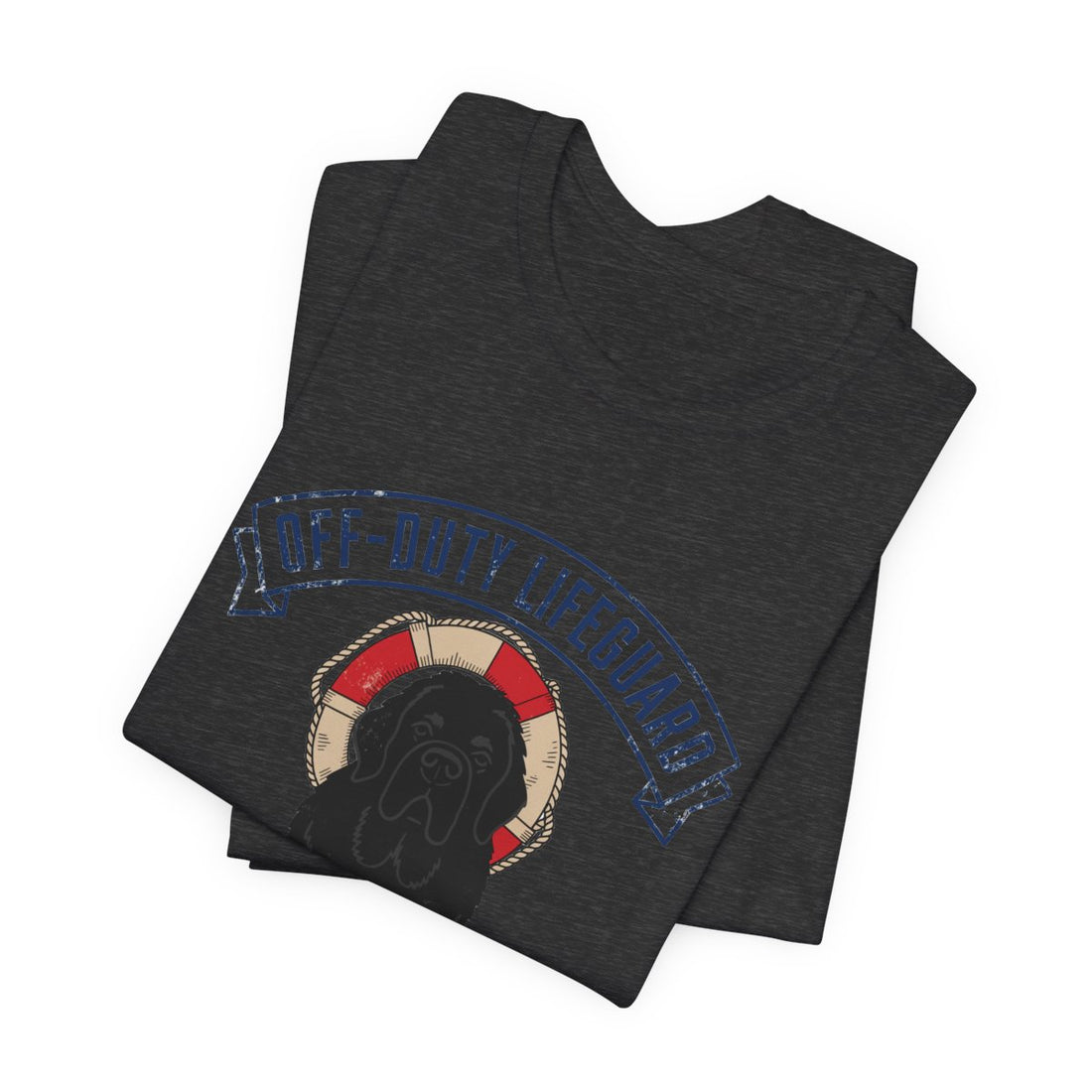 Dark Grey Heather — Folded | Newfoundland 'Off-Duty Lifeguard' Tee