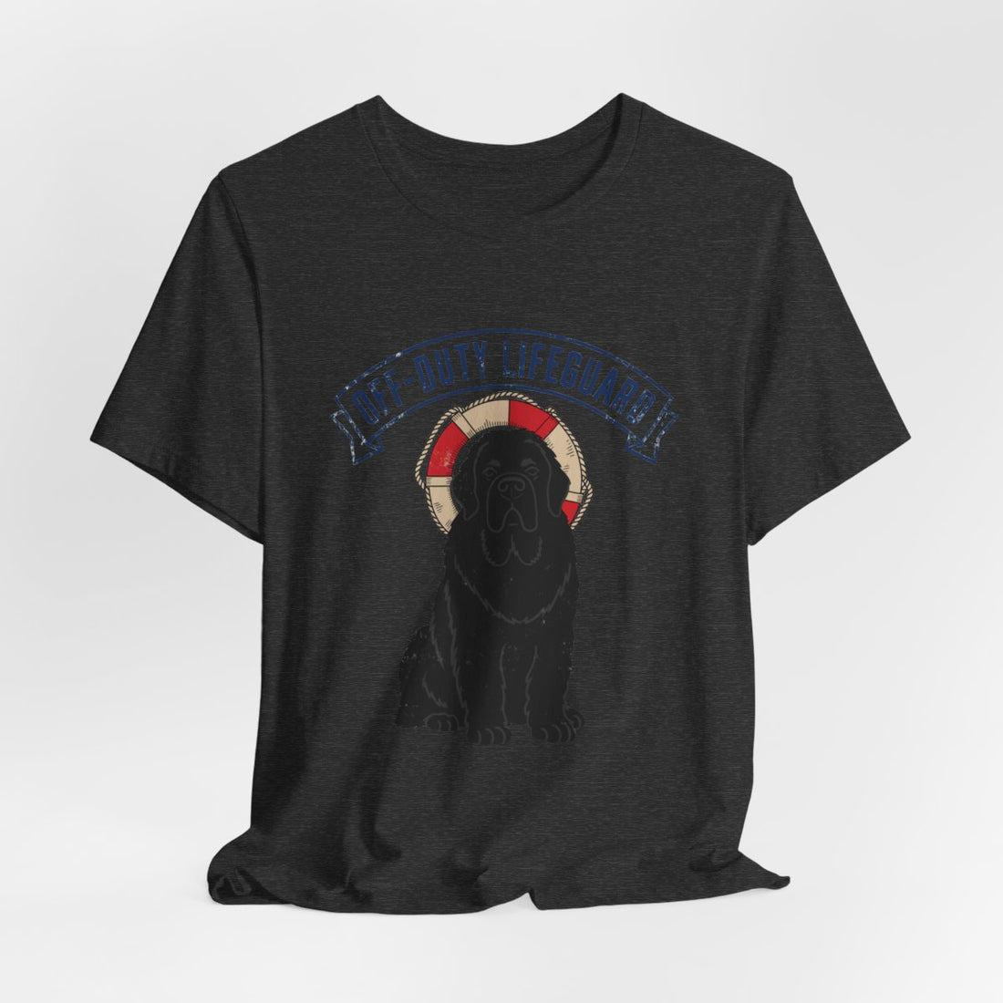 Dark Grey Heather — Hanging | Newfoundland 'Off-Duty Lifeguard' Tee