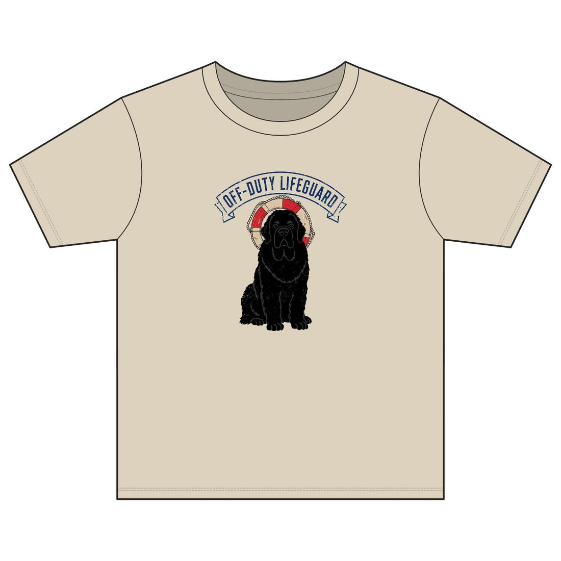 Sand — Front | Newfoundland 'Off-Duty Lifeguard' Youth Tee