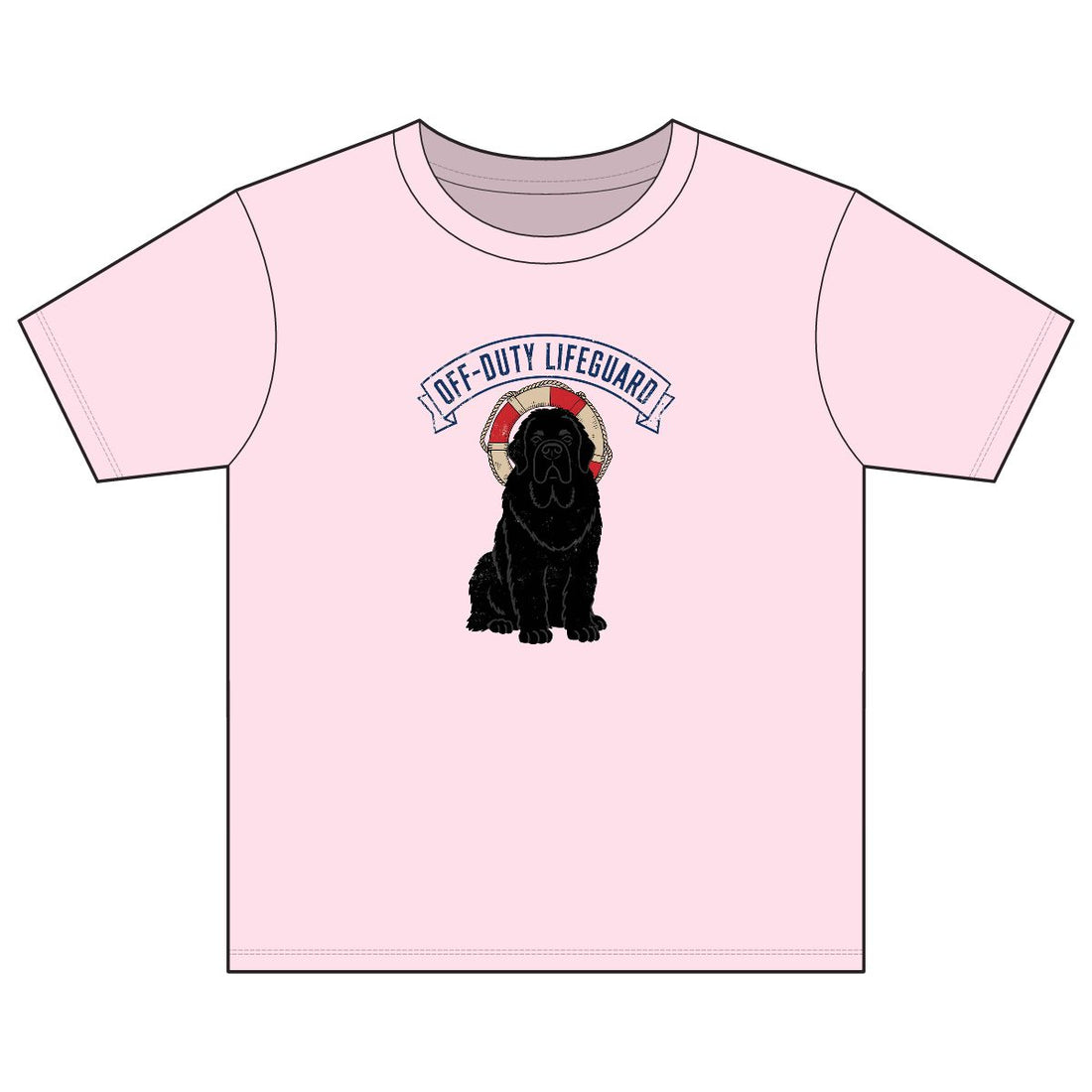 Light Pink — Front | Newfoundland 'Off-Duty Lifeguard' Youth Tee