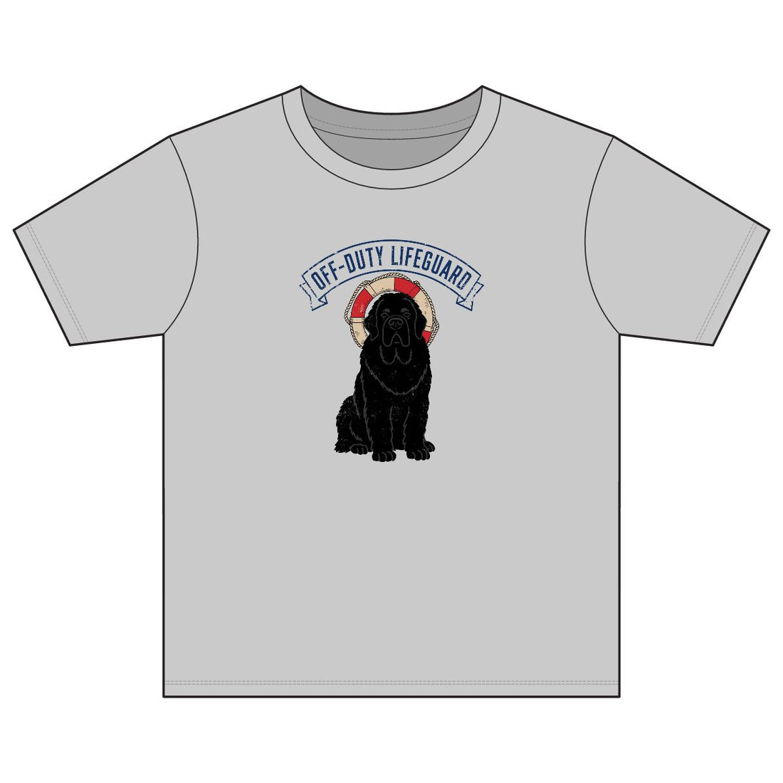Sport Grey — Front | Newfoundland 'Off-Duty Lifeguard' Youth Tee