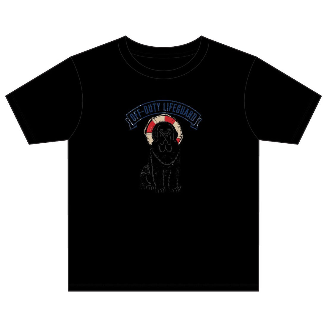 Black — Front | Newfoundland 'Off-Duty Lifeguard' Youth Tee